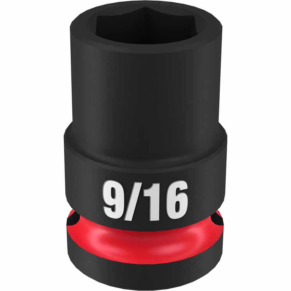 MILWAUKEE SHOCKWAVE 1/2" Drive 9/16" Standard 6 Point Impact Socket 49666203