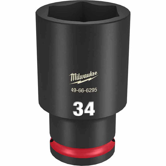 MILWAUKEE SHOCKWAVE 1 2inch Drive 34mm Deep 6 Point Impact Socket 49666295