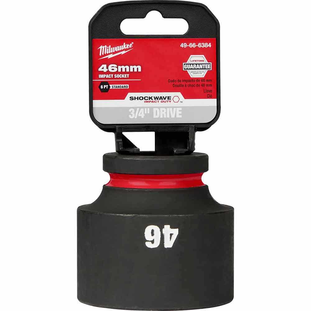 MILWAUKEE SHOCKWAVE 3 4inch Drive 46mm Standard 6 Point Impact Socket 49666384