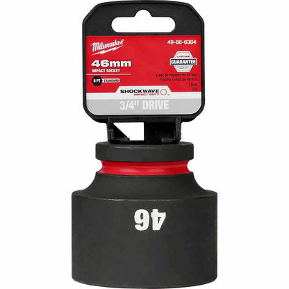 MILWAUKEE SHOCKWAVE 3 4inch Drive 46mm Standard 6 Point Impact Socket 49666384