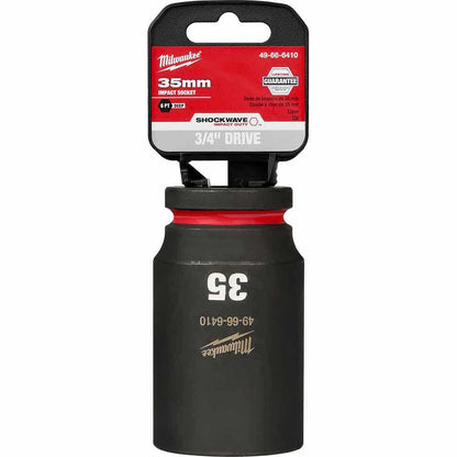 MILWAUKEE SHOCKWAVE 3 4inch Drive 35mm Deep 6 Point Impact Socket 49666410
