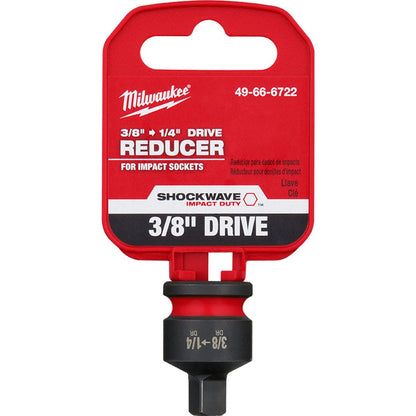 MILWAUKEE SHOCKWAVE 3 8 Drive to 1 4 Drive Impact Socket Reducer 49666722