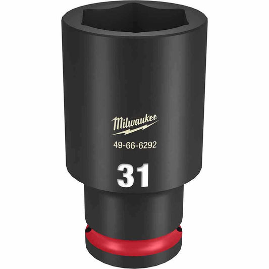 MILWAUKEE SHOCKWAVE 1 2inch Drive 31mm Deep 6 Point Impact Socket 49666292