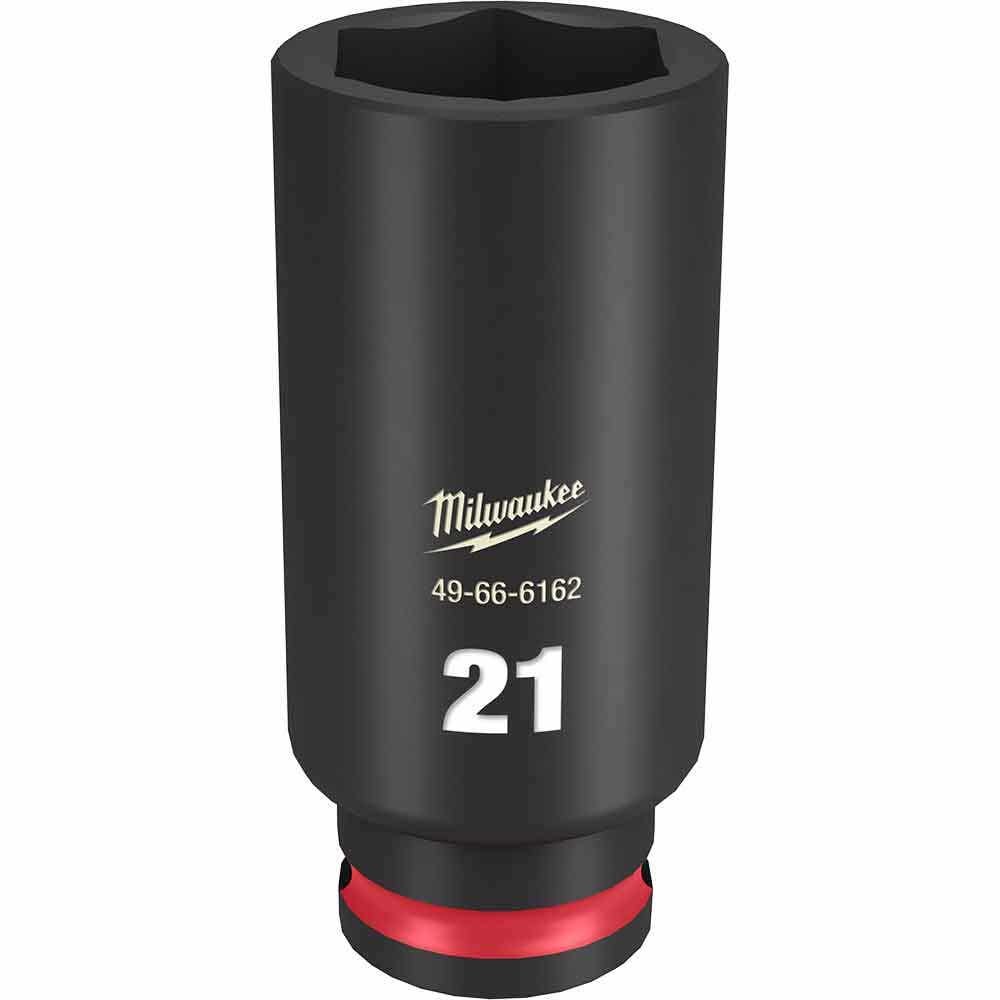 MILWAUKEE SHOCKWAVE 3 8 Drive 21mm Deep 6 Point Impact Socket 49666162