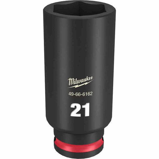 MILWAUKEE SHOCKWAVE 3 8 Drive 21mm Deep 6 Point Impact Socket 49666162