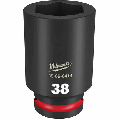 MILWAUKEE SHOCKWAVE 3 4inch Drive 38mm Deep 6 Point Impact Socket 49666413