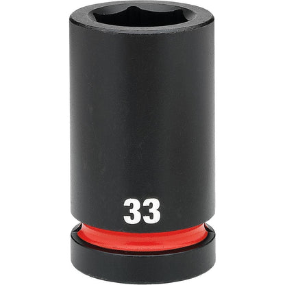 MILWAUKEE SHOCKWAVE 1inch Drive 33mm Deep 6 Point Impact Socket 49666627