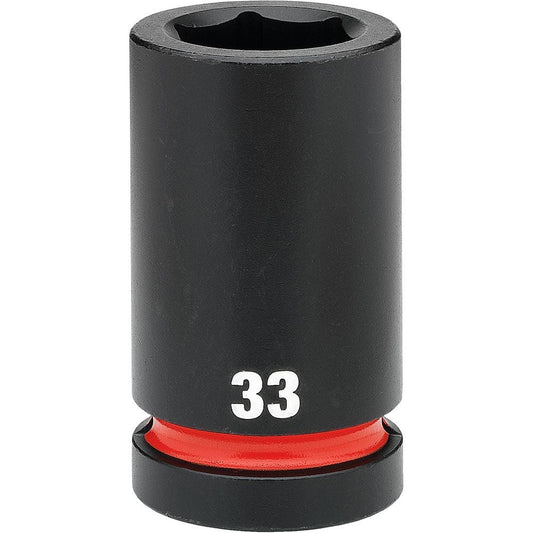 MILWAUKEE SHOCKWAVE 1inch Drive 33mm Deep 6 Point Impact Socket 49666627