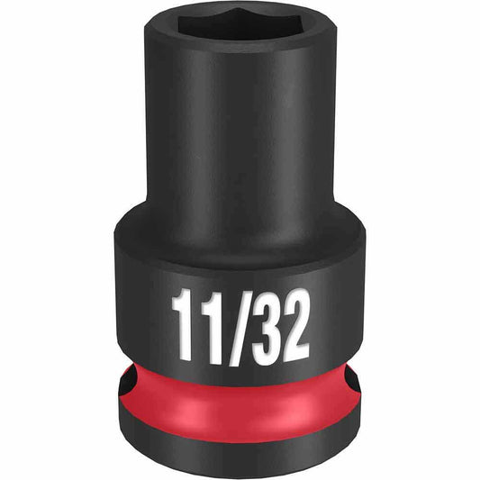 MILWAUKEE SHOCKWAVE 3/8" Drive 11/32" Standard 6 Point Impact Socket 49666103