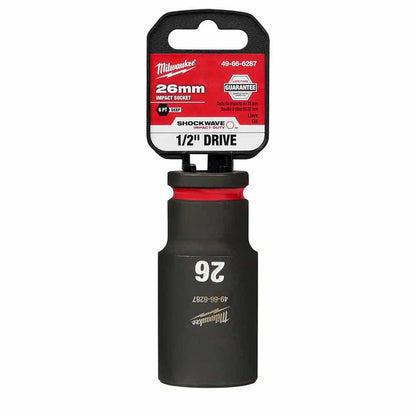 MILWAUKEE SHOCKWAVE 1 2inch Drive 26mm Deep 6 Point Impact Socket 49666287