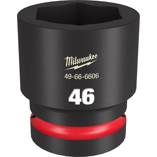 MILWAUKEE SHOCKWAVE 1inch Drive 46mm Standard 6 Point Impact Socket 49666606