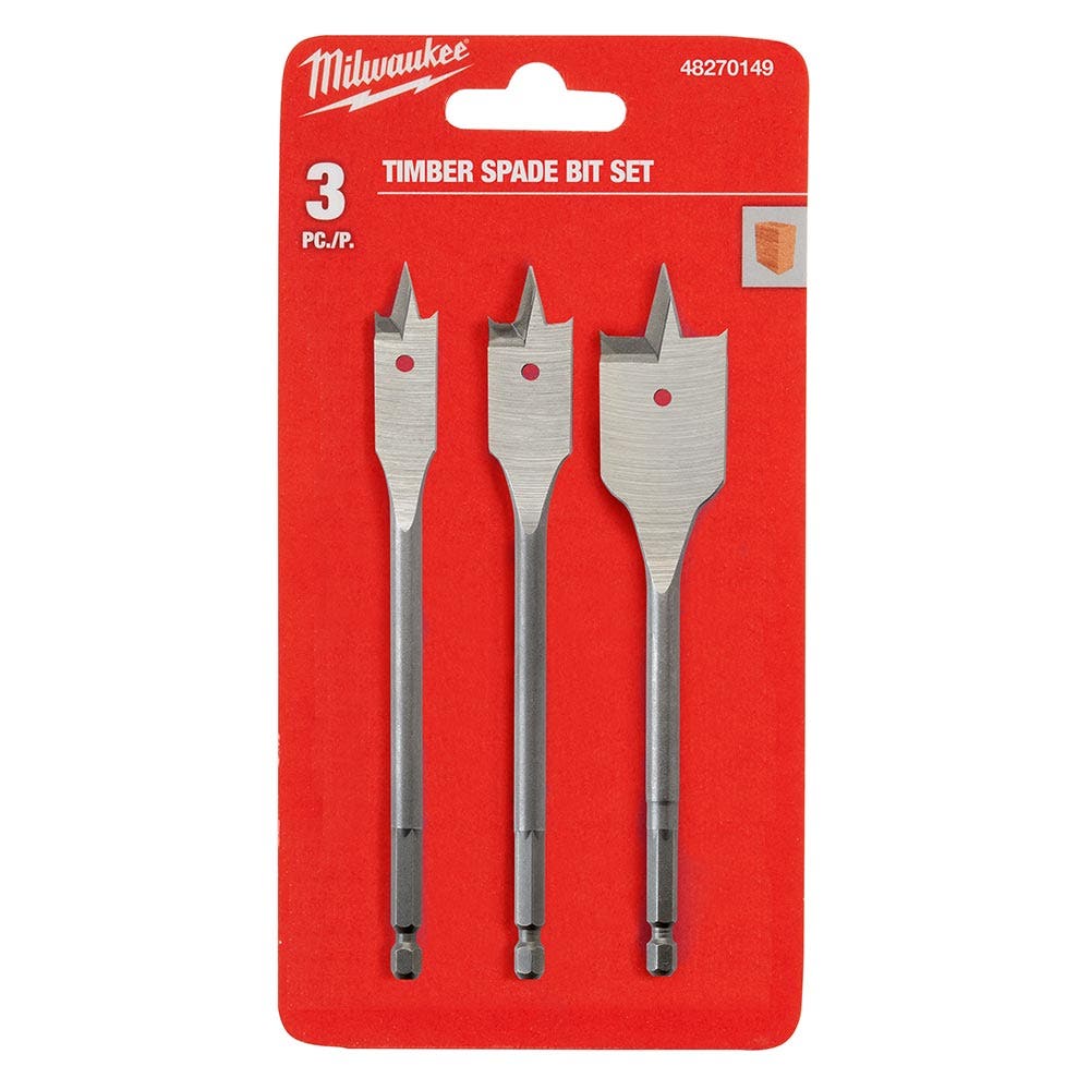 MILWAUKEE Timber Spade Bit Set 3pcs 48270149