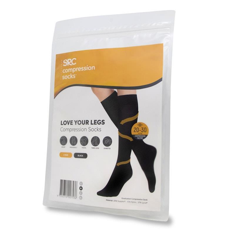 SRC Compression Socks for Women Black L