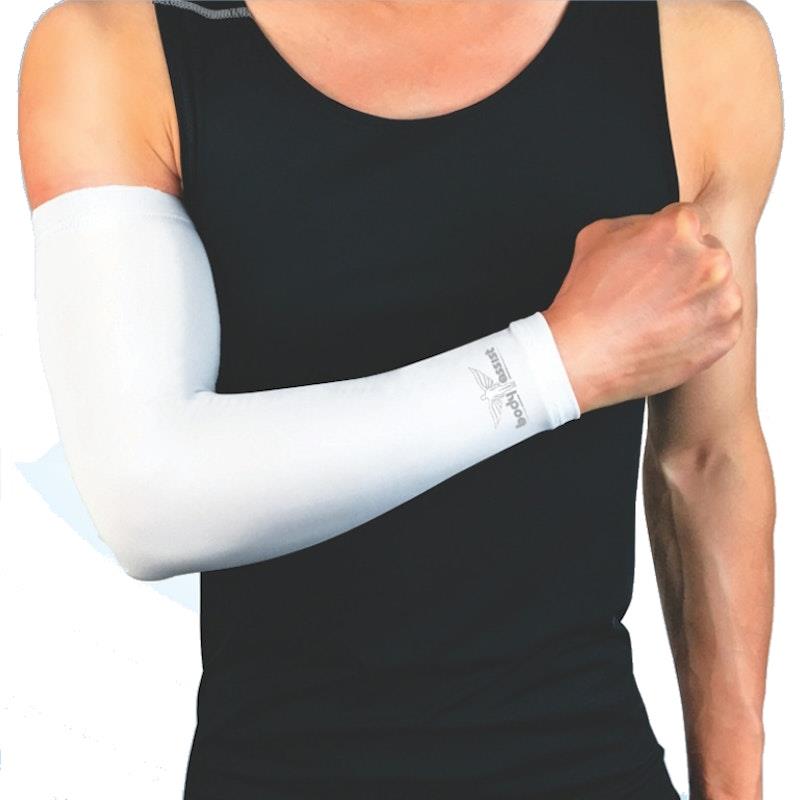 BodyAssist Compression Arm Sleeve White XLG (2 PACK) Bundle