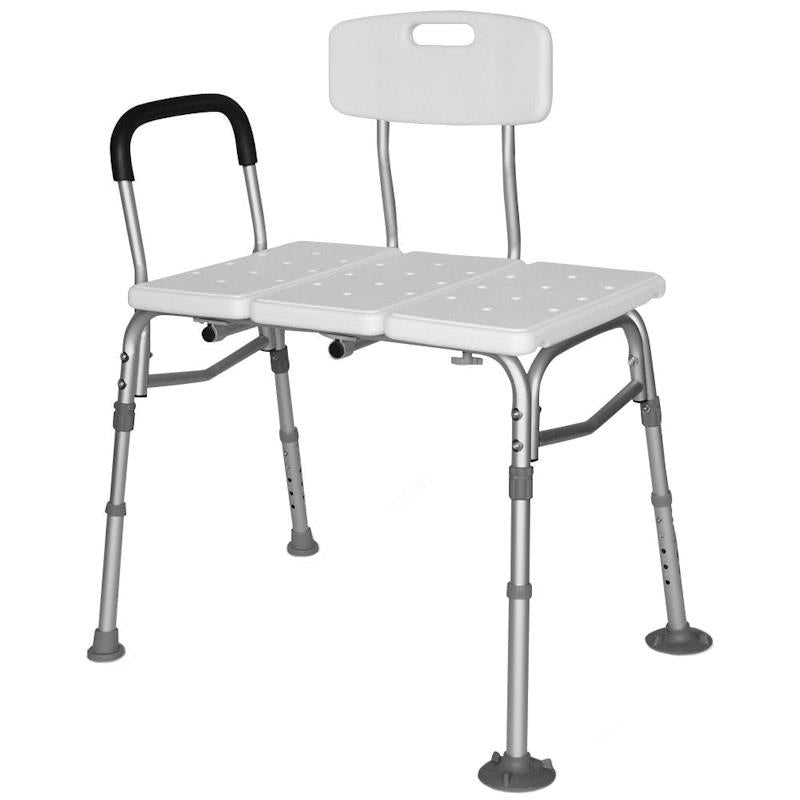 Equipmed Bath Transfer Bench Chair 125kg Max Capacity White