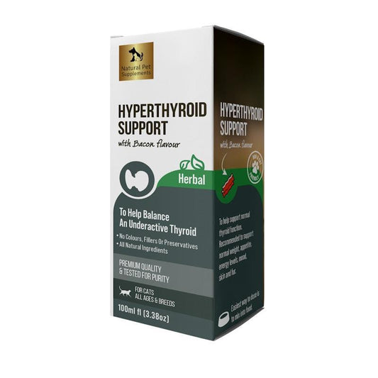 Natural Pet Supplements Hyperthyroid Support - Herbal Tincture for Cats 100ml