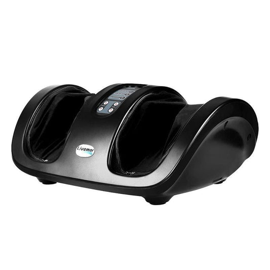 Livemor Foot Massager Ankle & Calf Shiatsu Kneading Rolling Massager - Black