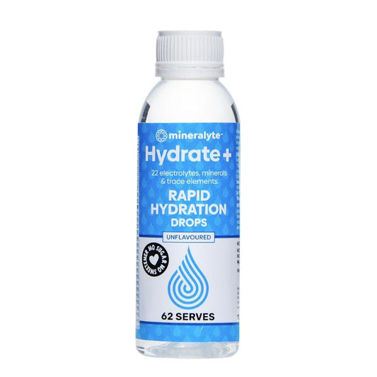 Mineralyte Hydrate+ Rapid Hydration Drops Unflavoured (125ml, 62 Serves)