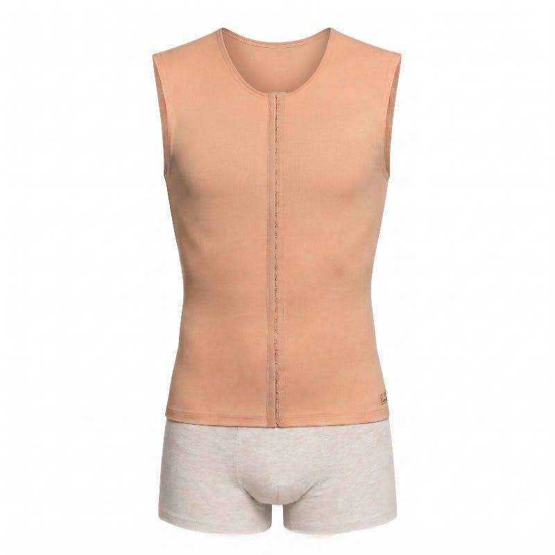 Plasmetics Healthcare Male Sleeveless Vest Front Closure 2X-Small Beige