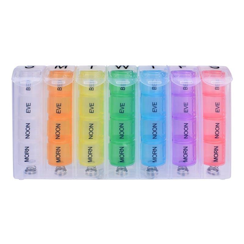 Flightmode 7 Day Travel Pill Box Medicine Organiser with Individual Daily Compartment 1Unit