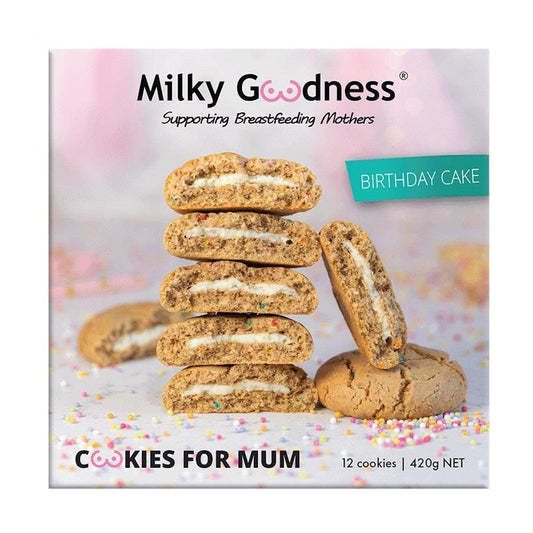 Milky Goodness Birthday Cake Lactation Cookies - 12 Pack