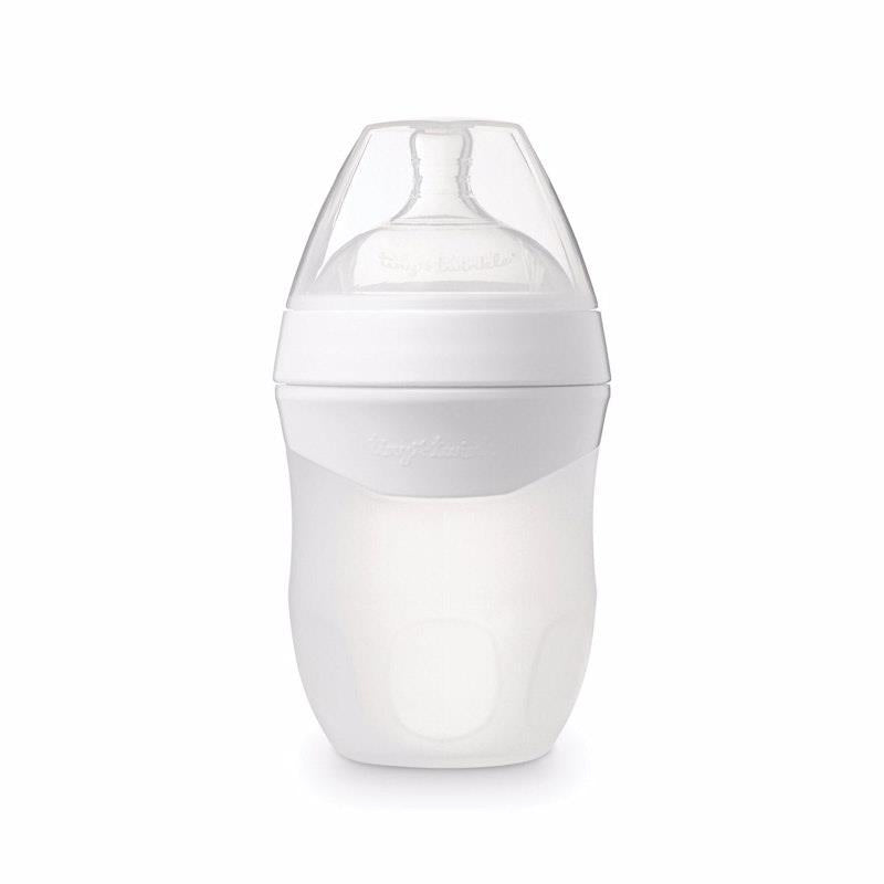 Tiny Twinkle Silicone Baby Bottle - White 180ml