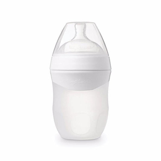Tiny Twinkle Silicone Baby Bottle - White 180ml