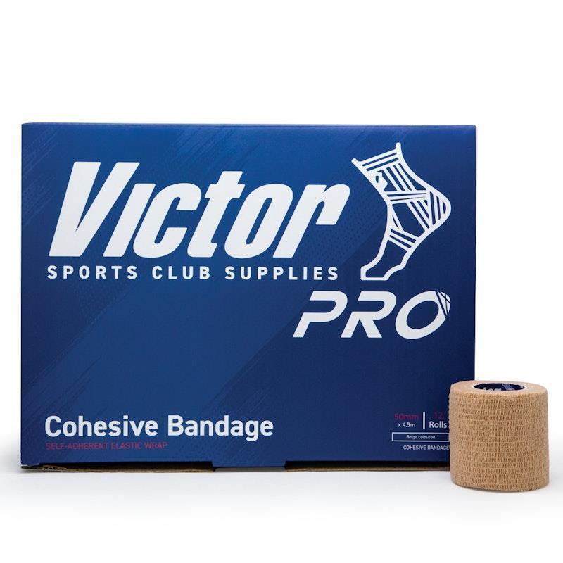 Victor Pro Cohesive Bandage Box (12 rolls) Beige 50mm