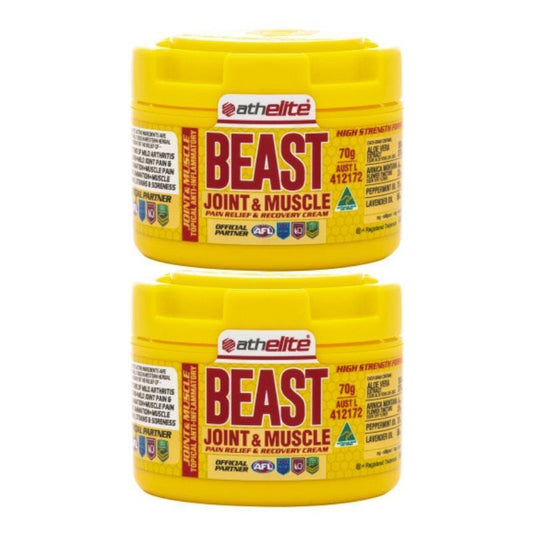 Athelite Beast Joint & Muscle Pain Relief & Recovery Cream 70g - 2 Pack
