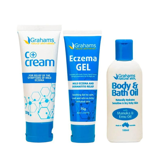 Grahams Natural Mild Eczema Trial Pack Bundle - Soothing Relief for Sensitive Skin