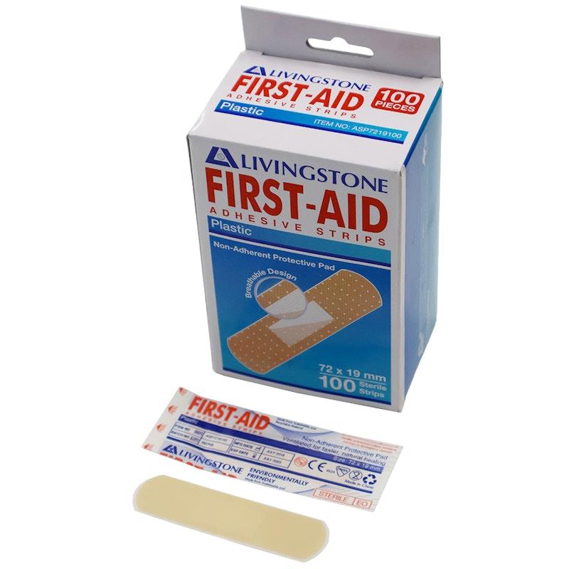 Livingstone Superior Adhesive Plastic Strips 100 Pieces