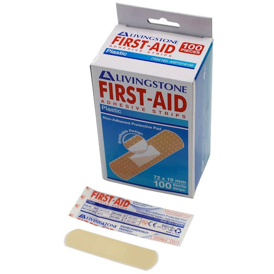 Livingstone Superior Non-Stick Plastic Adhesive Strips - 100 Pieces