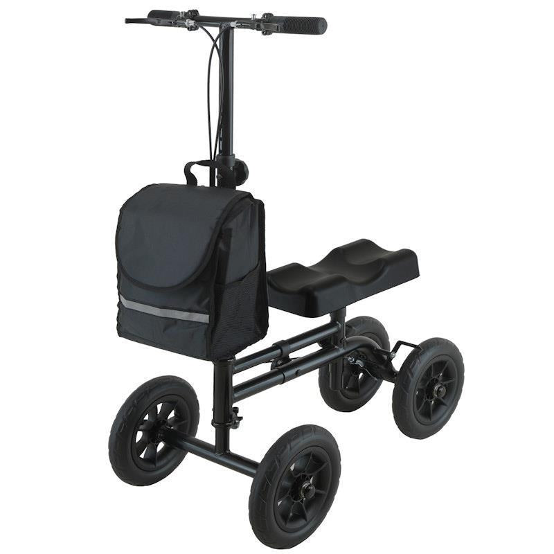 Orthonica Foldable Steel Mobility Knee Scooter Walker Black