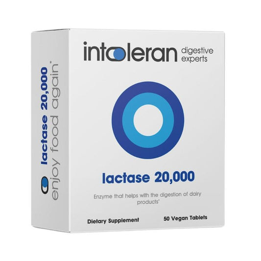 Intoleran Lactase 20,000 - 50 Tablets for Lactose Intolerance Relief