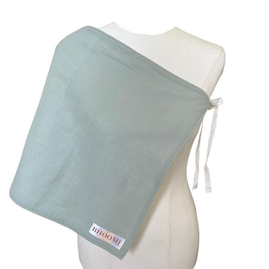 Tie Up Burp Cloth and Nursing Cover in Mint Green - Stylish and Versatile