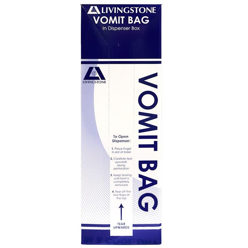 Livingstone Emesis Vomit Bag in Dispenser 1500mL 50 Pieces/Box