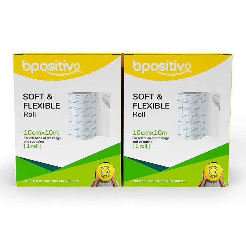 bpositive Soft & Flexible Roll 10cmx10m 2Pack