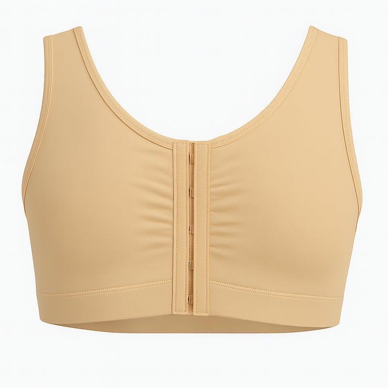 Plasmetics Healthcare Lila Front Hook Eye Bra X-Large D/E Cup Beige