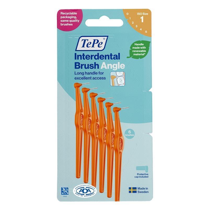 TePe® Interdental Brushes - Angle™ Orange-Size 1