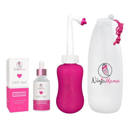 Ninja Mama Peri Bottle & Organic Witch Hazel Bundle - Essential Postpartum Care