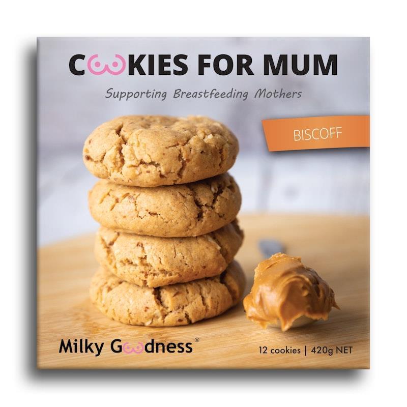 Milky Goodness Biscoff Lactation Cookies (Dairy Free) 12-Pack - A Unique Treat for Moms