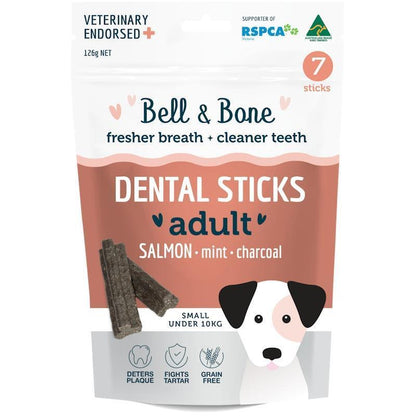 Bell & Bone Small Dental Sticks with Salmon, Mint & Charcoal