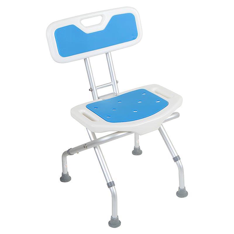 Orthonica Height-Adjustable and Foldable Aluminium Commode Shower Chair 1Unit