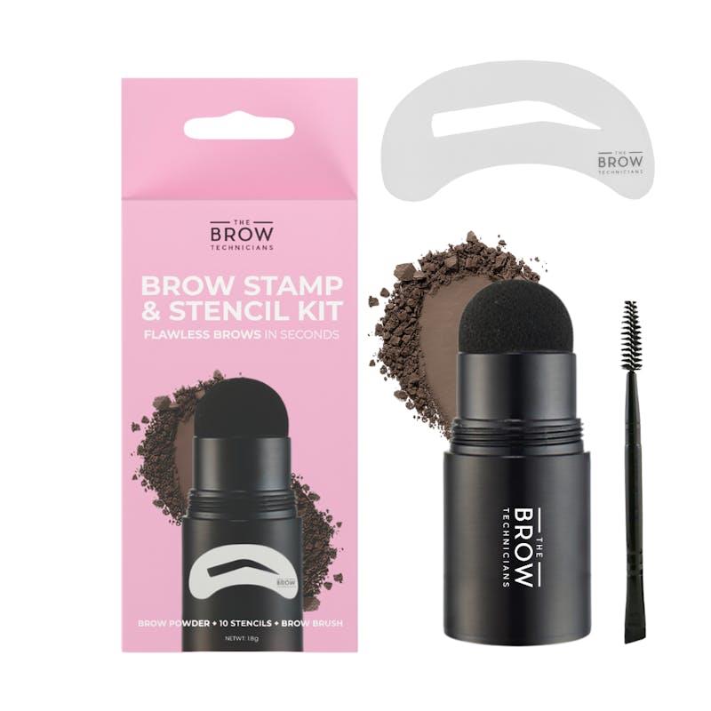 TBT Cosmetics Eyebrow Powder Stamp and Stencil Kit Taupe