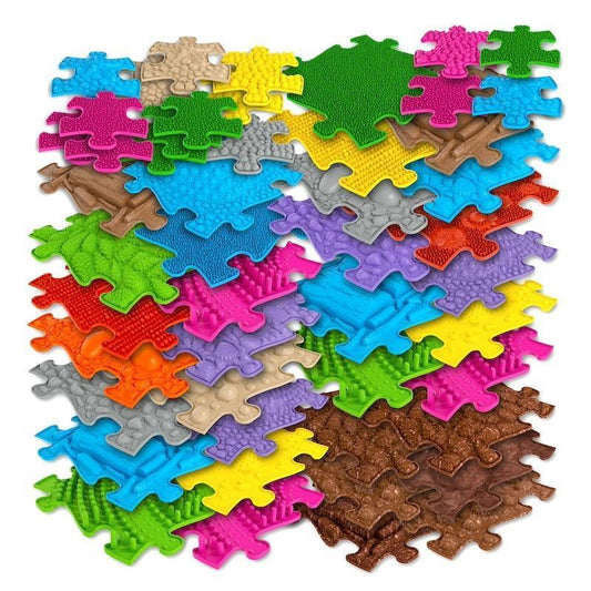 Muffik Diamond Sensory Play Mats - 49 Piece Set for Creative Play