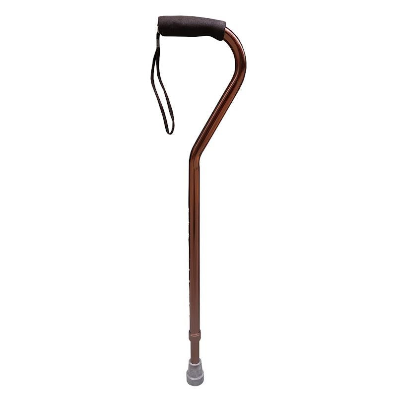 Livingstone Walking Stick Swan Neck Aluminium Adjustable 78-100 cm Bronze