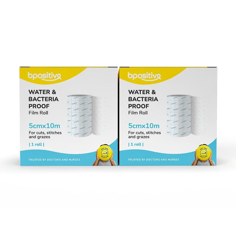 bpositive Water & Bacteria-Proof Roll 5cmx10m 2Pack