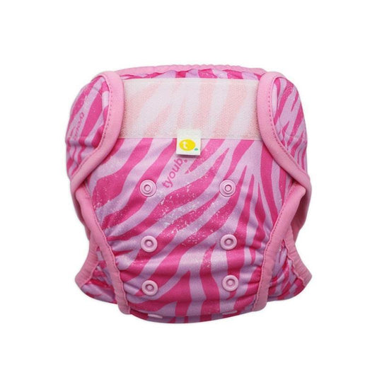 Tyoub Adjustable Reusable Swim Nappy and Wet Bag - Tiger Pink - One Size