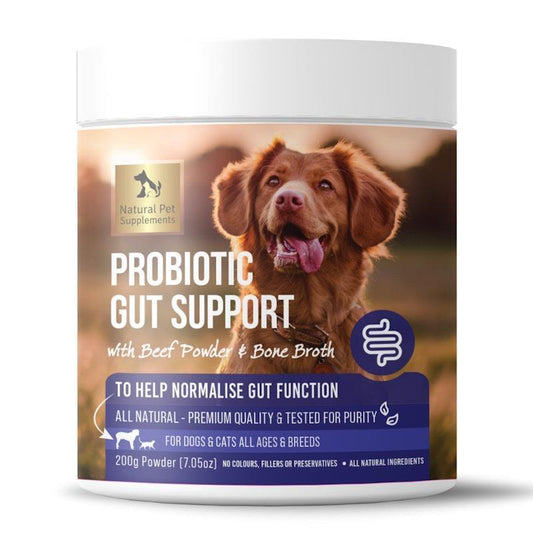 Natural Pet Supplements Probiotic Gut Support for Dogs and Cats 200g
