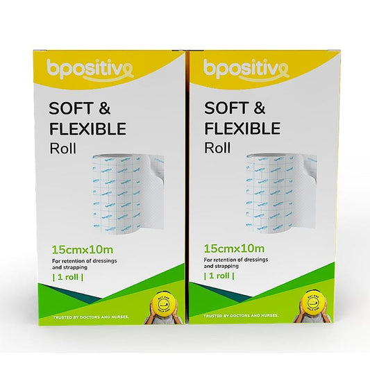 bpositive Soft & Flexible Medical Roll 15cm x 10m - 2 Pack